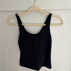 aerie Black Scoop Neck Tank